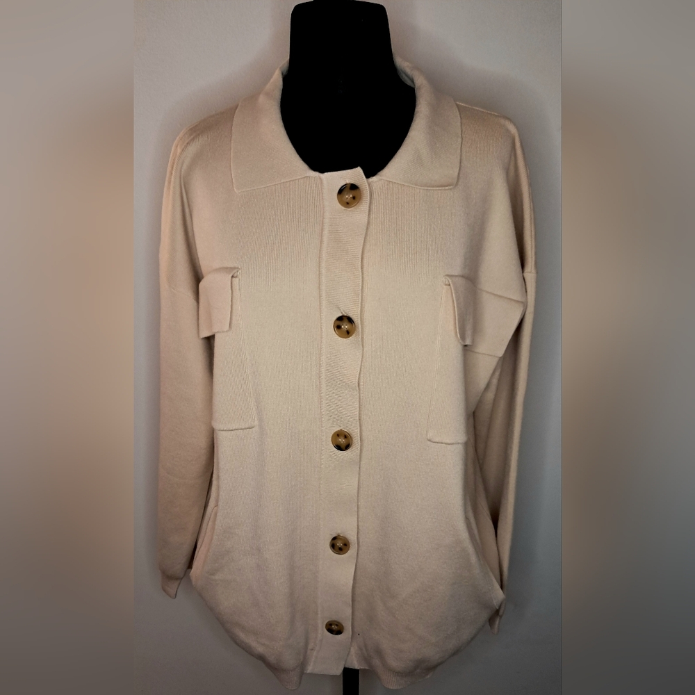 Suprelook Women's Long Sleeve Button Down Knitted Sweater Jacket